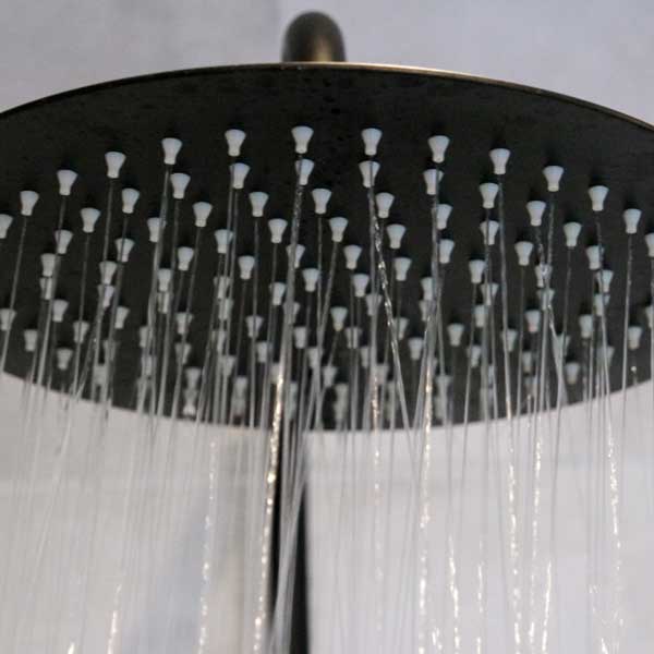 shower head with cold water relief from hot summer heat in oklahoma