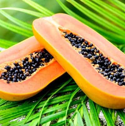 Papaya is rich in vitamin a c folate and has antioxidant properties
